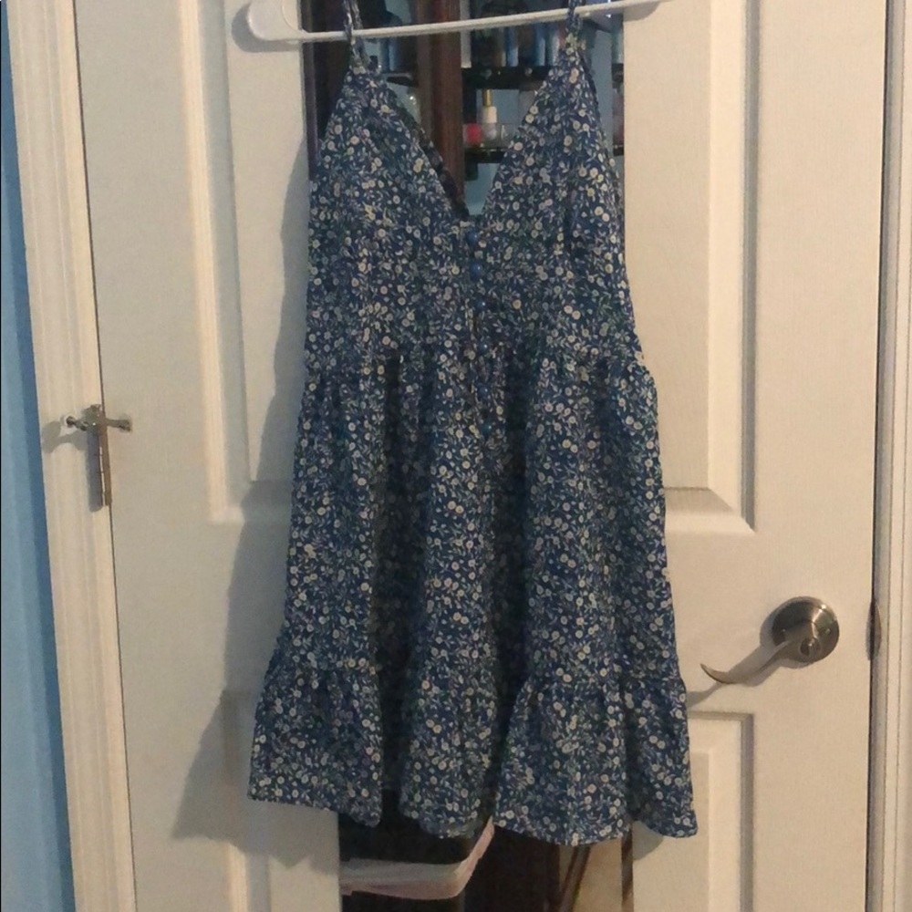 Blue floral dress